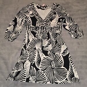 Nine West Floral Long Sleeve Dress Size 8